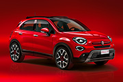 Red details on exterior and interiors