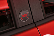(RED) logo on the B-Pillar