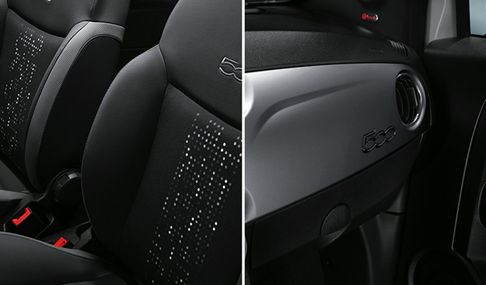 Dedicated interiors with "flashy" seats and silver matt dashboard